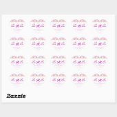 Roze en gele carrousel: Baby showers Stickers (Vel)