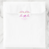 Roze en gele carrousel: Baby showers Stickers (Tas)