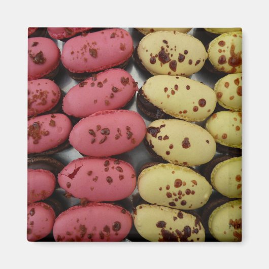 roze en gele chocoladeboten magneet (Voorkant)