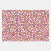 Roze en gele cirkel Mandala Inpakpapier Vel (Voorkant)