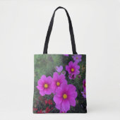 Roze en gele dadenbloem Canvas tas (Voorkant)