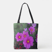 Roze en gele dadenbloem Canvas tas (Achterkant)