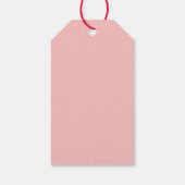 Roze en gele Dahlia Cadeaulabel (Achterkant)