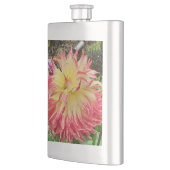 Roze en gele Dahlia Klassieke Hip Flask Flacon (Links)