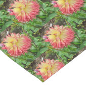 Roze en gele Dahlia Korte Tafelloper (Hoek)