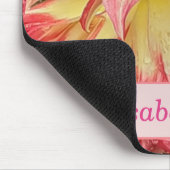 Roze en gele Dahlia Muismat (Hoek)
