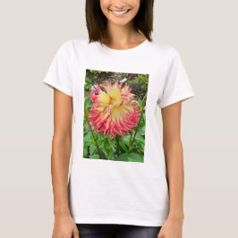 Roze en gele Dahlia T-shirt