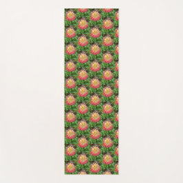 Roze en gele Dahlia Yogamat