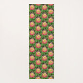 Roze en gele Dahlia Yogamat (Achterkant)