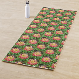 Roze en gele Dahlia Yogamat