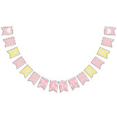 Roze en Gele Daisies Theme Baby shower Vlaggen Vlaggetjes (Alle)