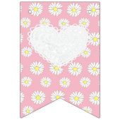 Roze en Gele Daisies Theme Baby shower Vlaggen Vlaggetjes (Eerste vlag)