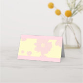 Roze en Gele Daisy Bruiloft Plaats Kaart Plaatskaartje (Achterkant)
