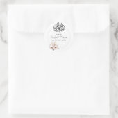 roze en gele Elegante boeket Bloemige bruiloft  Ronde Sticker (Tas)