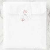 roze en gele Elegante boeket Bloemige bruiloft  Ronde Sticker (Tas)