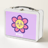Roze en Gele Gelukkige Bloem (Voorkant)