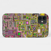 Roze en gele geometrische vormen pop punk kunst Case-Mate iPhone case (Achterkant (horizontaal))