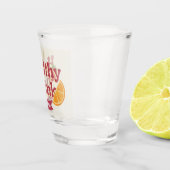 Roze en gele gezonde Drink — warme bril Shot Glas (Rechts)