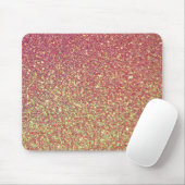 Roze en gele glitter muismat (Met muis)