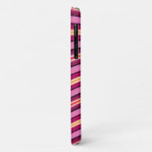 Roze en gele golvende strepen Case-Mate iPhone case (Achterkant/links)