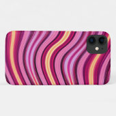 Roze en gele golvende strepen Case-Mate iPhone case (Achterkant (horizontaal))