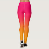 Roze en gele gradiënt leggings (Achterkant)