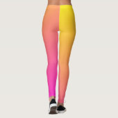 Roze en gele gradiënt ombre Leggings (Achterkant)