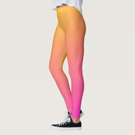 Roze en gele gradiënt ombre Leggings (Links)