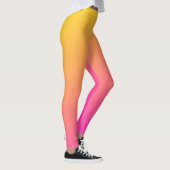 Roze en gele gradiënt ombre Leggings (Rechts)