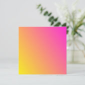 Roze en gele gradiënt Uitnodiging (Staand voorkant)