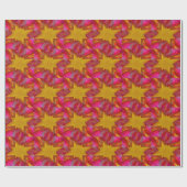Roze en gele grunge explosie cadeaupapier (Vlak)