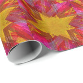 Roze en gele grunge explosie cadeaupapier (Rol Hoek)