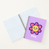 Roze en gele, Happy Flower Notitieboek (Binnen)