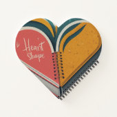 Roze en Gele Hart Spiraal Notitieboek (Achterkant)