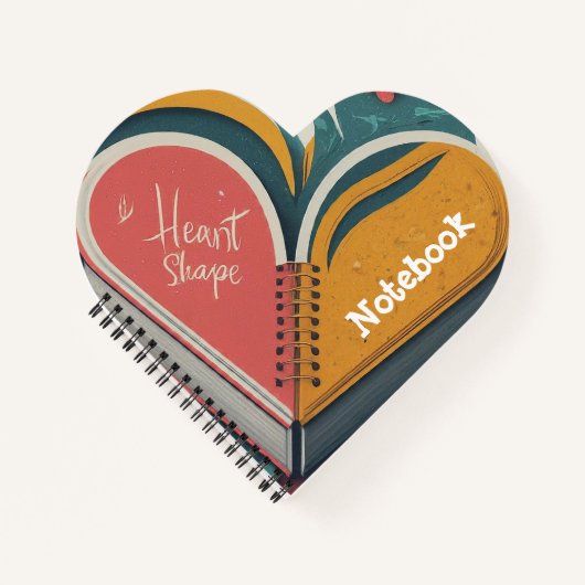 Roze en Gele Hart Spiraal Notitieboek (Voorkant)