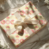Roze en gele hemelse babyshower cadeaupapier