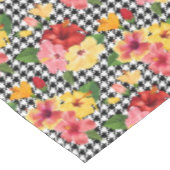 Roze en gele hibiscus tafelkleed (Gekanteld)