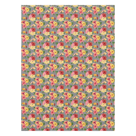 Roze en gele hibiscus tafelkleed (Voorkant)