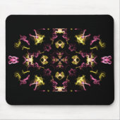 Roze en gele Hippie Mandala Drawing Muismat (Voorkant)