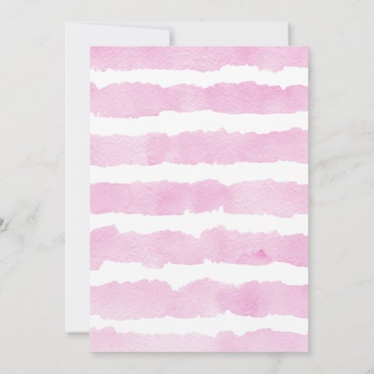 Roze en gele hommels baby shower kaart (Achterkant)