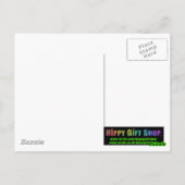 Roze en gele Kaleidoscoop Fractal Briefkaart (Achterkant)