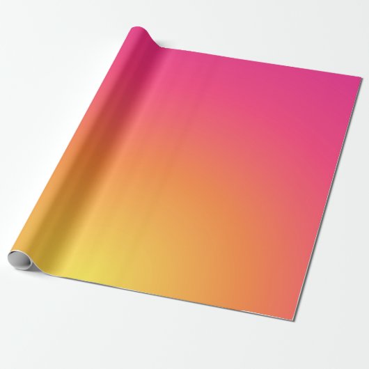 Roze en gele kleuren van zonnebrandpapier cadeaupapier (Uitgerold)