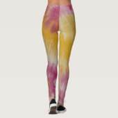 Roze en gele kleurstof leggings (Achterkant)