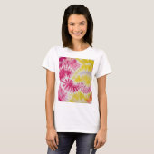 Roze en gele kleurstof t-shirt (Voorkant volledig)