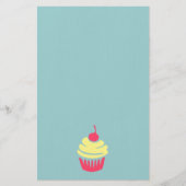 Roze en gele koekjes met Cherry op Bovenkant Briefpapier (Voorkant)