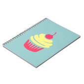 Roze en gele koekjes met Cherry op Bovenkant Notitieboek (Linkerzijde)