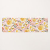 Roze en gele kustbloemen yogamat (Achterkant (horizontaal))