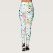 Roze en gele lammeren met hart leggings (Achterkant)