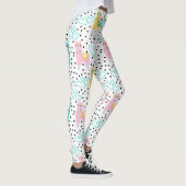 Roze en gele lammeren met hart leggings (Rechts)