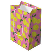 Roze en gele leemon medium cadeauzakje (Voorkant Gekanteld)